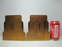 Load image into Gallery viewer, 1930s CHICAGO WORLDS FAIR CENTURY OF PROGRESS Bookends HALL SCIENCE TRAVEL BLDG
