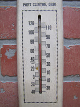 Load image into Gallery viewer, NEIDECKER FUNERAL HOME PORT CLINTON OHIO Old Ad Thermometer AMBULANCE FURNITURE
