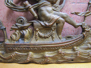 19c Victorian Nude Maidens Cherub Bugs Ornate Exquisite Decorative Arts Element