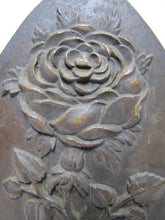 Load image into Gallery viewer, FLOWER LEAVES BUTTERFLY Signed B HA 26' Bronze Decorative Arts Artwork Plaque
