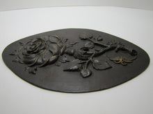 Load image into Gallery viewer, FLOWER LEAVES BUTTERFLY Signed B HA 26' Bronze Decorative Arts Artwork Plaque

