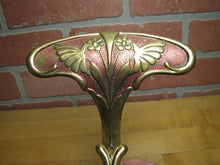 Load image into Gallery viewer, Antique Bronze Art Nouveau Hanger Hook Bracket Butterfly Flower ornate brass wsh
