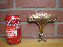 Load image into Gallery viewer, Antique Bronze Art Nouveau Hanger Hook Bracket Butterfly Flower ornate brass wsh

