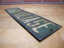 Load image into Gallery viewer, HIGH VOLTAGE Original Old Porcelain Safety Advertising Sign Green &amp; White
