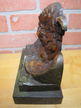 Load image into Gallery viewer, Antique Owl Doorstop Decorative Art Statue Cast Iron Judd Mfg Co 1243 10+ lbs
