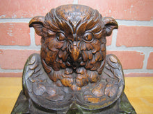 Load image into Gallery viewer, Antique Owl Doorstop Decorative Art Statue Cast Iron Judd Mfg Co 1243 10+ lbs
