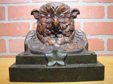 Load image into Gallery viewer, Antique Owl Doorstop Decorative Art Statue Cast Iron Judd Mfg Co 1243 10+ lbs

