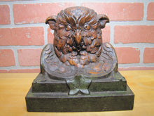 Load image into Gallery viewer, Antique Owl Doorstop Decorative Art Statue Cast Iron Judd Mfg Co 1243 10+ lbs
