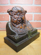 Load image into Gallery viewer, Antique Owl Doorstop Decorative Art Statue Cast Iron Judd Mfg Co 1243 10+ lbs
