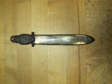 Load image into Gallery viewer, WISE OLD OWL Antique Letter Opener Page Turner Cast Iron Brass Wash Desk Tool
