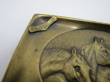 Load image into Gallery viewer, GEO WASHINGTON MASONIC MEMORIAL Old Souvenir Brass Tray Card Tip Pin 3 HORSES
