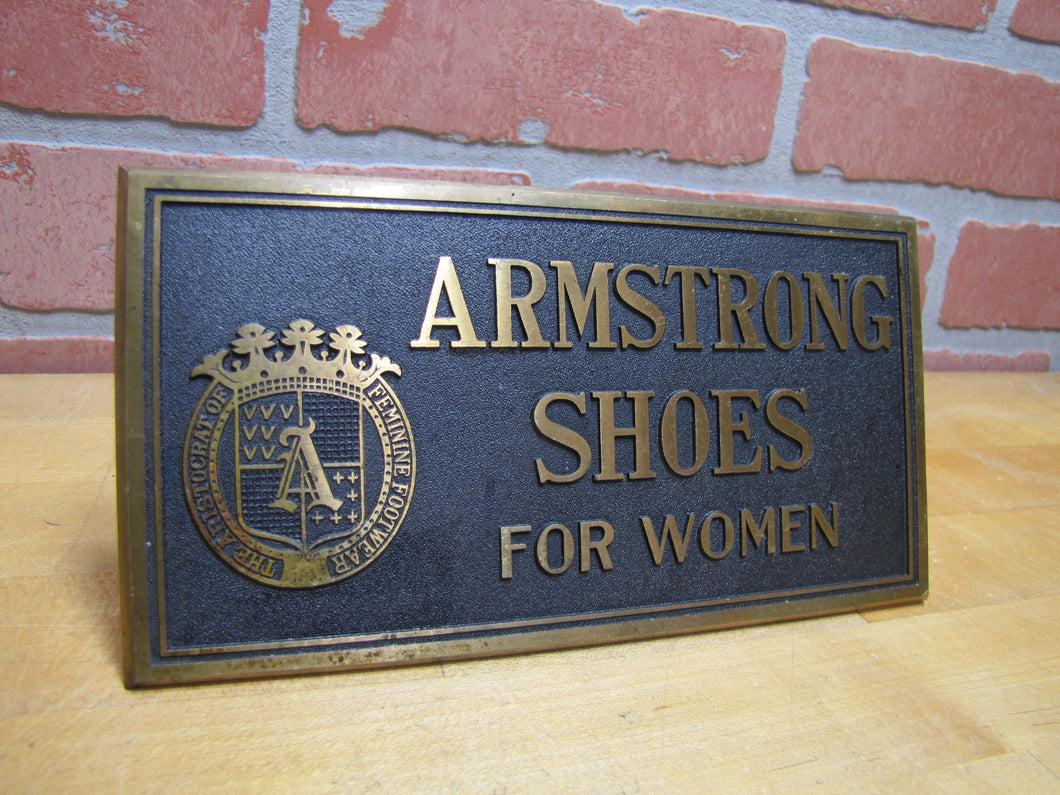 ARMSTRONG SHOES FOR WOMEN Old Store Display Sign TORREY R B WORKS BATH MAINE