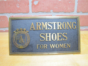 ARMSTRONG SHOES FOR WOMEN Old Store Display Sign TORREY R B WORKS BATH MAINE
