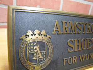 ARMSTRONG SHOES FOR WOMEN Old Store Display Sign TORREY R B WORKS BATH MAINE