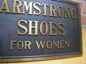 ARMSTRONG SHOES FOR WOMEN Old Store Display Sign TORREY R B WORKS BATH MAINE