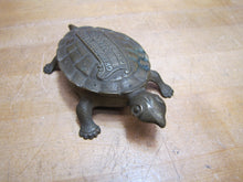 Load image into Gallery viewer, GRAND RAPIDS BRASS Co MICH Mfgr's Refrigerator &amp; Furniture Hdw Old Match Holder Figural Turtle Advertising
