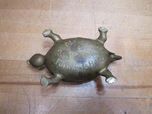Load image into Gallery viewer, GRAND RAPIDS BRASS Co MICH Mfgr's Refrigerator &amp; Furniture Hdw Old Match Holder Figural Turtle Advertising
