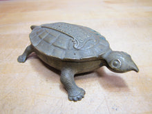 Load image into Gallery viewer, GRAND RAPIDS BRASS Co MICH Mfgr's Refrigerator &amp; Furniture Hdw Old Match Holder Figural Turtle Advertising
