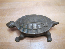 Load image into Gallery viewer, GRAND RAPIDS BRASS Co MICH Mfgr's Refrigerator &amp; Furniture Hdw Old Match Holder Figural Turtle Advertising
