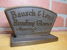 Load image into Gallery viewer, BAUSCH &amp; LOMB READING GLASSES Original Old Eyeglass Store Display Sign Ad
