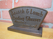 Load image into Gallery viewer, BAUSCH &amp; LOMB READING GLASSES Original Old Eyeglass Store Display Sign Ad
