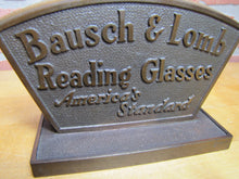 Load image into Gallery viewer, BAUSCH &amp; LOMB READING GLASSES Original Old Eyeglass Store Display Sign Ad
