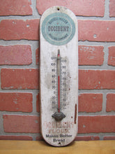 Load image into Gallery viewer, OCCIDENT FLOUR RUSSELL-MILLER MILLING Co Old Advertising Thermometer Bread Sign
