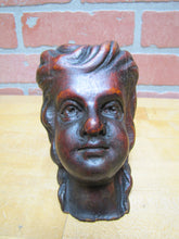 Load image into Gallery viewer, HEAD Antique Wooden Carved Figural Decorative Arts Salvage Part Hardware
