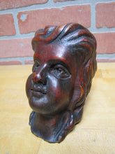 Load image into Gallery viewer, HEAD Antique Wooden Carved Figural Decorative Arts Salvage Part Hardware
