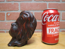 Load image into Gallery viewer, HEAD Antique Wooden Carved Figural Decorative Arts Salvage Part Hardware
