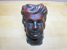 Load image into Gallery viewer, HEAD Antique Wooden Carved Figural Decorative Arts Salvage Part Hardware
