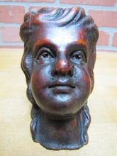 Load image into Gallery viewer, HEAD Antique Wooden Carved Figural Decorative Arts Salvage Part Hardware
