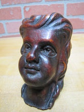 Load image into Gallery viewer, HEAD Antique Wooden Carved Figural Decorative Arts Salvage Part Hardware
