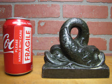 Load image into Gallery viewer, Double Dauphin Koi Devil Fish NAL Co HDW Antique Doostop Decorative Art Statue
