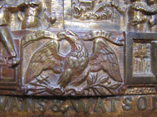 Load image into Gallery viewer, SALAMANDER SAFE EVANS &amp; WATSON PHILADELPHIA Ornate Antique Bronze Sign Plaque

