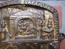Load image into Gallery viewer, SALAMANDER SAFE EVANS &amp; WATSON PHILADELPHIA Ornate Antique Bronze Sign Plaque
