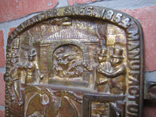 Load image into Gallery viewer, SALAMANDER SAFE EVANS &amp; WATSON PHILADELPHIA Ornate Antique Bronze Sign Plaque
