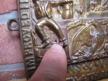 Load image into Gallery viewer, SALAMANDER SAFE EVANS &amp; WATSON PHILADELPHIA Ornate Antique Bronze Sign Plaque

