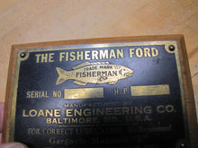 Load image into Gallery viewer, FISHERMAN FORD LOANE ENGINEERING BALTIMORE MD GARGOYLE MOBILOIL Old Sign Plaque

