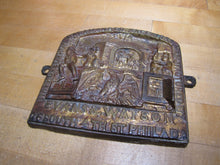 Load image into Gallery viewer, SALAMANDER SAFE EVANS &amp; WATSON PHILADELPHIA Ornate Antique Bronze Sign Plaque
