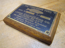 Load image into Gallery viewer, FISHERMAN FORD LOANE ENGINEERING BALTIMORE MD GARGOYLE MOBILOIL Old Sign Plaque
