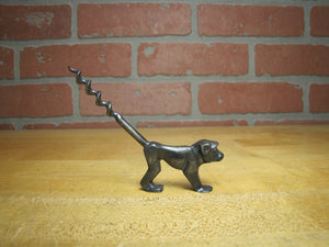 Art Deco Stylized Figural Monkey Corkscrew Barware Bar Pub Tavern Tool