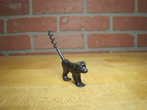 Art Deco Stylized Figural Monkey Corkscrew Barware Bar Pub Tavern Tool