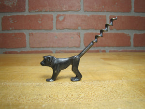 Art Deco Stylized Figural Monkey Corkscrew Barware Bar Pub Tavern Tool
