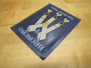 BRONCHO BUSTER BRACE OHIO SUSPENDER Co Antique Advertising Sign Whitehead & Hoag Crystaloid Newark NJ