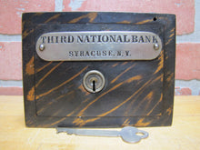 Load image into Gallery viewer, THIRD NATIONAL BANK SYRACUSE NY Old Souvenir Home Savings Japanned Copper Flash COIN PAPER SLOTS 258

