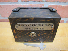 Load image into Gallery viewer, THIRD NATIONAL BANK SYRACUSE NY Old Souvenir Home Savings Japanned Copper Flash COIN PAPER SLOTS 258

