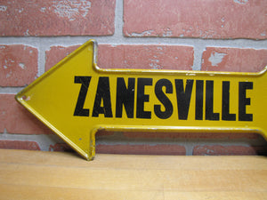CURTIS FOR LUMBER ZANESVILLE ARROW Original Old Sign Hardware Store Advertising