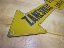 Load image into Gallery viewer, CURTIS FOR LUMBER ZANESVILLE ARROW Original Old Sign Hardware Store Advertising

