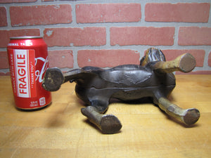 BOSTON TERRIER BULLDOG DOG Antique Cast Iron Doorstop Old Paint Unusual Version